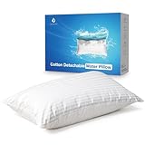 Itartshion The Innovator of Water Pillow,100% Cotton, 500 Thread Count, Adjustable, Ultra-Soft, Machine Washable, Pillow for Neck Pain Relief, Ideal for All Sleep Positions (Narrow Stripe)