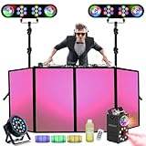 MOOVING LIGHT & SOUND - Lichtpaket – 2 DJ-Projektoren PAR Astro – Fassade – Nebelmaschine LED-Licht Astro – PAR-Scheinwerfer – Abend Hochzeit