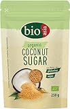 BIOASIA Bio Kokosblütenzucker, unraffiniert, optimaler Zucker Ersatz zum Backen, Karamellnote, ökologischer Anbau, vegan & glutenfrei, 1x250g