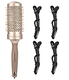 Rundbürste zum Föhnen,Rundbürste Groß,Haarbürste Rund und Rutschfestem Griff,Garden Rundbürsten Verbessert die Textur für Glänzende und Frizzfreie Blowouts,Lockenbürste Curly Hair Brush 53MM