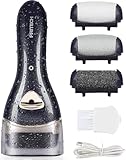 PRITECH Elektrischer Hornhautentferner Fußpflege Hornhaut Entfernen wiederaufladbar Pediküre Hornhautfeile Callus Remover (Schwarz)