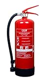 HÄGER® Feuerlöscher 6L AB Schaumlöscher, DIN EN 3, mit Kunststoffstandfuß, Brandklasse 21A, 183B, 10LE, mit Wandhalter inkl. Prüfnachweis u. Jahresmarke