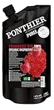 Ponthier BIO Himbeer-Frucht-Püree - 2x 1kg - Püree aus Beeren aus 100% unbehandelten Willamette Himbeeren, für Himbeer Bowls, Himbeer Smoothies, Eis, Dessert, Porridge, Cupcakes Himbeere