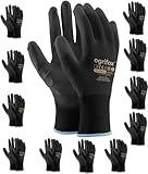 12 Paar PU schwarz beschichtet Nylon Arbeitshandschuhe....