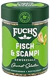 Fuchs Gourmet Selection Mediterran – Fisch und Scampi Gewürzzubereitung, nachfüllbares Gewürz, Gewürzmischung mit ausgewählten Kräutern für genüssliche Fischgerichte, vegan, 60 g