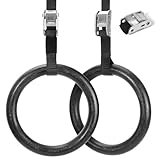 CIMOYBAI ABS-Kunststoff Gymnastikringe aus mit verstellbaren Straps für Calisthenics, Gymnastik, Olympische Ringe Durchmesser 28mm, Cross Fitness Klimmzüge & Krafttraining, Tragfähigkeit 300kg