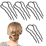 Gjinxi Haar Gabel Clip U-Form Haar-Seitenkämme Einsteckkamm Haar Steckkamm Groß 4 Zähne Haarschmuck Vintage Haarseitenkämme Metall Haarnadeln Hair Styling Tool Zubehör für Frauen Mädchen(4 Stück)