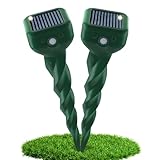 TEPENAR Maulwurf Vertreiber Solar 2er Set - Ultraschall Wühlmausabwehr & Tiervertreiber gegen Maulwürfe, Wühlmäuse Schlangen, Murmeltiere (IP65 wasserdicht) Für Garten, Rasen, Hof