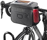 UieaMsio 5L Fahrradkorb vorne Tasche, Fahrrad Lenkertasche mit Lenkeradapter, Wasserdicht Fahrradtasche Lenker mit ouchscreen Vorne Fahrradtasche und Abnehmbarem Schultergurt für alle Handy