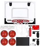 Basketballkorb Indoor Set für Kinder Zimmer Basketball Set Mit 4 Ball Pumpe Indoor Sport Spielzeug Büro Basketball-Board Indoor Ballnetz Office Home 40x30cm Outdoor Basketballbrett Wandmontage