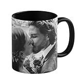 LOOXIS Personalisierte Tasse mit Foto & Text bedruckt, selbst gestalten – 325 ml, Keramik, versch. Farben, Panoramadruck möglich – Geschenkidee Männer, Frauen, Jahrestag, Muttertag – Schwarz