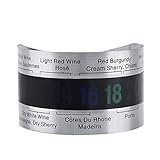Weinthermometer Manschette,Weinthermometer Flasche,Weintemperatur,Weinthermometer Digital,Weintemperatur Armband,Edelstahl Wein Lcd Thermometer Flasche Bier Rein Armband Temperatursensor