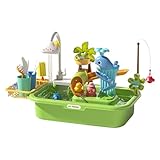 Zuasdvnk Wassertisch Kinder - Spiele sensorische Tische im Freien - Interaktives sensorisches Lernspiel mit Pumpe für Hinterhof Strand Haus Outdoor Entwicklung Motorik Spiel