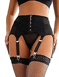 ohyeahqueen Damen Hosenträger Strapsgürtel Strumpfband Hipster Verstellbar Strapsen Belt Garter Dessous Strapshalter Spitze Strumpfgürtel für Frau