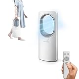Wintem - Leiser Turmventilator Freezy ohne Flügel mit Fernbedienung, 3 Geschwindigkeiten, 3 Modi, Timer 15 Stunden und Oszillation, Bodenventilator mit LED-Display und intuitiven Touch-Steuerungen