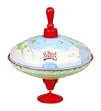 Lena 52248 Der Kleine Prinz Brummkreisel Ø19 cm, Metall Kreisel, Schwungkreisel aus Blech, klassischer Pumpkreisel, Blechkreisel mit Spitze, Spielzeugkreisel für Kinder ab 18 Monate, Mittel