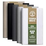 Terra Beds Premium Topper Spannbettlaken 180x200 cm - 200x200cm 160g/m2-100% Hochwertiges Oeko-TEX Baumwoll Jersey Spannbetttuch für boxspringbett Topper – Erhältlich in 10 Farben