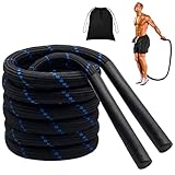 IWTBNOA Schweres Springseil, 1.2kg Battle Jump Rope, Gewichtete Springseil für Männer und Frauen, Erwachsene Fitness Seil Sportseil, Schlachtsei für Ganzkörper-Muskeltraining Abnehmen