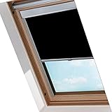 Lospitch Dachfenster Rollo Verdunkelungsrollo für Dachfenster F06 Schwarz (49.3x94.0cm)/ Verdunkelung & Thermo Hitzeschutz