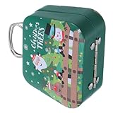 SOLUSTRE Weihnachtliche Keksdose aus Metall Multifunktionale für Süßigkeiten und Kekse Praktische Aufbewahrung für Feiertagsfreuden Leicht und Tragbar für Weihnachtsgeschenke und Partys