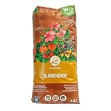 Plantura Bio-Blumenerde, torffrei & klimafreundlich, vorgedüngt, 40 L