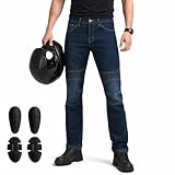 Vaster Moto Motorradjeans für Herren mit Kevlar-Rüstungsschutz, CE-geprüft nach EN 17092-3:2020, L