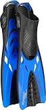 CRESSI Tonga Fins Black/Blue L/XL - Leichte Verstellbare Kurze Flossen oder Set Kurze Flossen, perfekt zum Schnorcheln, Schwimmen, Schwarz/Blau, L/XL (42/47), Erwachsene
