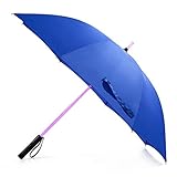 YXGLL UB-5 LED-Lichtschwert-Regenschirm, Laserschwert, leuchtende Golfschirme mit 7 Farbwechseln, Winddicht (Blue)
