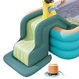 Aufblasbare Wasserrutsche – Pool-Wasserrutsche | Poolrutschen für eingelassene Pools | Aufblasbare Rutsche für Pool | Schwimmbadrutsche | Aufblasbare Poolrutsche | Wasserrutsche für Bodenpool | Eingeb