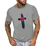 Herren T-Shirt Mit Aufdruck 3D Bedruckt Leicht Lässige Modern Kurzarmshirt Outdoor Sport Fitness Shirt Tee Blusen Tops Rundhals Sommer Slim Fit Sportshirts Oberteil Basic Kurzarm T-Shirts Sweatshirt