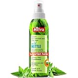 Milva Brennnessel Haarwasser gegen fettiges Haar und trockene Kopfhaut – 200 ml Intensive Haartonikum-Spray für Männer und Frauen – Veganes Hair Tonic ohne SLS - Natürliches Juckende Kopfhaut Pflege