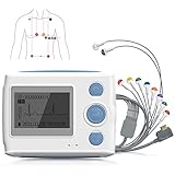 Wellue EKG Gerät 12 Kanal, 24h Holter EKG Monitor mit AI-ECG Analyse, Funktioniert mit PC und Mac, Tragbarer Mobiles 6 8 Kanal 24-Stunden Langzeit EKG Gerät für Zuhause