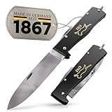 DIYexpert Outdoor-Messer MERCATOR K55K Katze | [Klinge Carbon] | Klappmesser Made in Germany | Ideal als Taschenmesser oder Jagdmesser