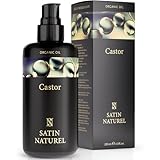 Satin Naturel Rizinusöl Kaltgepresst & BIO 200ml - 100% Reines Castor Oil - Haaröl & Gesichtsöl - Für Wimpern, Augenbrauen, Haare, Bart, Nägel - Haarwachstum - Vegan & Cruelty Free Naturkosmetik