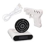 Crumye Digitaler Ziel Wecker, Digitaler LED-Anzeige-kreativer Waffenwecker mit 2 Interessanten Alarmmodi für Zuhause, Schlafzimmer, Büro, Wohnzimmer