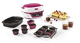 Tefal Cake Factory Délices KD8101 | Kuchenbackautomat | 5 Automatische Programme | Manueller Modus | Rezeptheft | Umfangreiches Zubehör | Gratis App | Kuchen und Süßspeisen | weiß / pink