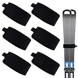 Verstellbare Skibinder, 2 Stück Skigurte Skigurtverschlüsse Verstellbare Skiwickel Eva-Skiverschluss Skibänder mit Schutzpolstern zum Tragen von Ski und Stöcken