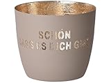 Gift Company Schön das es Dich gibt Windlicht, Eisen, 10cm, Gold