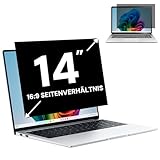 FYJRCY 14 Zoll 16:9 Laptop Blickschutzfolie, Computer Monitor Sichtschutzfilter und Anti Blaulicht Blendschutz Blickschutzfilter, Abnehmbarer 14' Sichtschutzfolie und Kratzfeste Schutzfolie