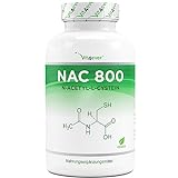 NAC - N-Acetyl L-Cystein 180 Kapseln mit je 800 mg - 6 Monatsvorrat - Laborgeprüft (Wirkstoffgehalt & Reinheit) - Vegan - Hochdosiert - Premium Qualität