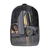 EDMKO Koenigsegg 3D-Schultasche Für Jungen Und Jugendliche, Lunchtasche Und Gaming-Rucksack, Kinder Für Schulreisen, Schwimmen Und Sport Racing Gamer-Geschenke Für Kinder 17inch