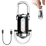 TaimeiMao 1200LM Superhelle Mini-Schlüsselanhänger, Superhelle Mini Led Taschenlampe, Taschenlampe LED Aufladbar, taschenlampe Wasserdicht für Haushalt Auto Outdoorarbeit Reisen Camping