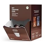 My Coffee Cup – MEGA BOX ESPRESSO FORTISSIMO – BIO-KAFFEE I 100 Kaffeekapseln für Nespresso®³-Kapselmaschinen I 100% industriell kompostierbar und nachhaltig – 0% Alu