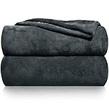 Gräfenstayn® Kuscheldecke flauschig & super weich - hochwertige Fleecedecke auch als Wohndecke, Tagesdecke, Sofadecke & Wohnzimmer geeignet - Überwurf Decke Sofa & Couch (Anthrazit, 200x150 cm)