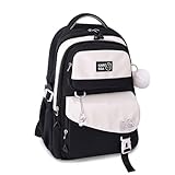 Lässiger Damenrucksack, Schultasche for Teenager, Tagesrucksäcke, Schultaschen mit Farbblockierung, Rucksäcke for Mädchen und Jungen, Reiserucksack, Rucksack for die Sekundarschule, Tagesrucksäcke, Re