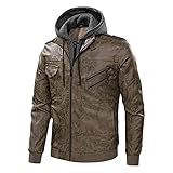 TIMELYE Trenchcoat Herbst Herren Wintermantel Winter Mantel Herren Business Herren Jacke Mit Stehkragen Schwarz Lammfelljacke Herren Puffer Jacke Herren(3-Khaki,3XL)