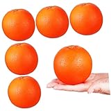 JECOMPRIS 1 Satz Künstliche Orangen Hochrealistische Fake Früchte Für Dekoration Fotografie Und Events Imitation Orangen Für Hochzeiten Partys Und Kreative Arrangements 6 Stück