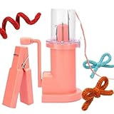 Strickmühle Kordel - Müheloser Handbetrieb mit Kurbel | Manueller Garn Wickler Glattes Spulenstricken | Perfekt zum Basteln, Schmuck, Taschen und Socken, Kompaktes ABS Edelstahl Gerät