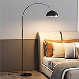 ZJHAHJY Moderne Bogen-Stehlampe mit Fernbedienung – dimmbare Bogenlampen für Wohnzimmer, Schlafzimmer und Büro, eleganter Marmorsockel, Industriedesign, hohe Stehleuchte, d-Finish