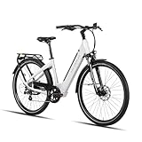 DERUIZ 28Zoll Modell Quartz E-Bike mit 644Wh großem Akku RH 45CM BAFANG Heckmotor Trekking/City Pedelec für Damen und Herren maximal 150km Elektrofahrrad